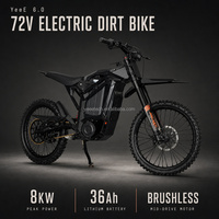 Moto tout-terrain électrique avec suspension hydraulique, garde au sol de 300 mm, freins à disque à 2 pistons pour les sentiers YeeE 6.0