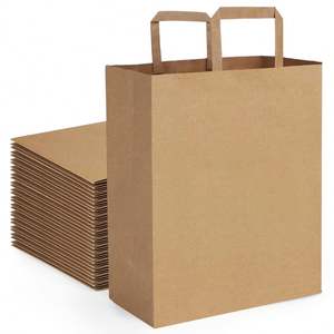 Sac en papier kraft épais classique, durable et écologique avec poignée renforcée pour l'emballage - Product Image 1