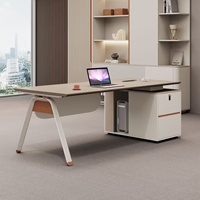 Nouveau bureau de direction moderne en forme de L, mobilier de bureau, table de direction, bureau de PDG, bureau de luxe, table de patron