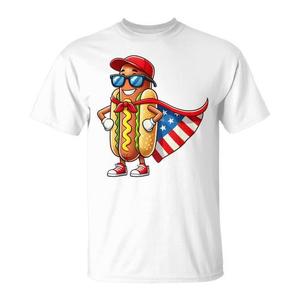 T-shirt Twin Hot Dog con bandiera patriottica americana USA 4th - Product Image 1