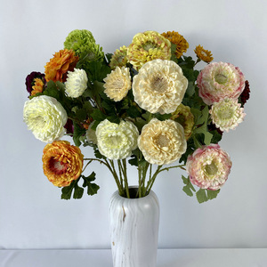 Fleurs artificielles Mei Hui Calendula, 2 grandes et 2 petites, jaunes, pour décoration de mariage et décoration intérieure - Product Image 2
