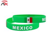 Bracelet drapeau espagnol taille personnalisée Bracelet de football mondial 2026 Bracelet en silicone drapeau national espagnol