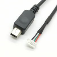 Personalizado Oem Micro Usb Macho Arnés Cable Micro B Datos a Xh 4pin Header 2,54