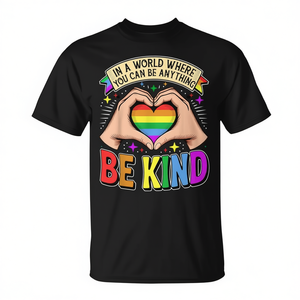Camiseta Be Kind Gay Pride Rainbow Heart LGBT Support - Product Image 2