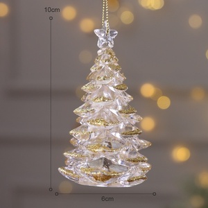 Adornos Navideños de Exterior Hechos a Mano de Alta Calidad, Impermeables, Colgante de Cristal con Forma de Árbol de Navidad Acrílico, Elegante Árbol Tridimensional - Product Image 6