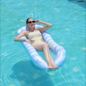 <b>Inflatable</b> Striped Daisy <b>Float</b> Single Lounge Chair Swimming <b>Pool</b> <b>Float</b> Adult Water Sports Hammock - Product Image 3