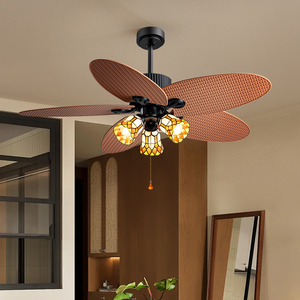 Đen Sang Trọng Trong Nhà ABS Phòng Khách Phòng Ngủ Tối Giản Phong Cách Dây Kéo Quạt Trần Điện Kim Loại Cơ Khí AC Động Cơ Trang Trí - Product Image 3