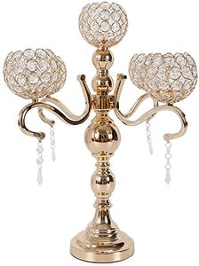 <b>Tall</b> Crystal Wedding <b>Table</b> Centerpiece Silver Candle Holder Candelabra Economical Party Supply Metal <b>Table</b> Decoration - Product Image 3