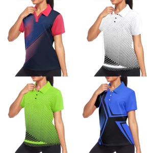 Polo de Golf ligero de secado rápido con tela de punto transpirable de manga corta de estilo informal de verano con cierre de botón - Product Image 3