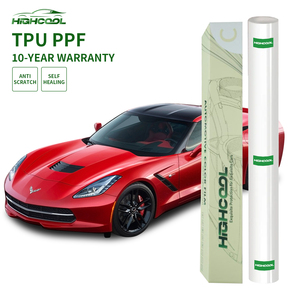 HIGHCOOL - Rollo de Película Protectora de Pintura TPU Transparente Brillante, Hidrofóbica, Antiarañazos, Autoadhesiva, para Carrocería de Automóvil, PPF - Product Image 1