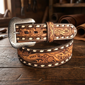 Cow Hide Genuine Leather <b>Belts</b> Square Steel Pin Buckle Waterproof Heavy Duty Eco-Friendly Vintage Fashionable <b>Men's</b> BS - Product Image 1