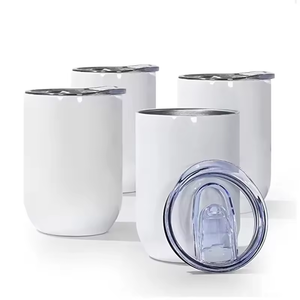 USA Warehouse Free Shipping 12oz Vacuum Insulated Travel Camping Mug 304 Stainless Steel <b>Coffee</b> Tumbler with Lid and Handle - Product Image 6