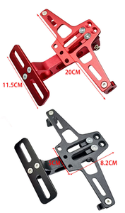 สำหรับรถมอเตอร์ไซค์ <span class=keywords><strong>MSX</strong></span> กรอบป้ายทะเบียนอะลูมิเนียม - ปรับได้ ไม่มีไฟ ผิวขัดเงา ขายึดแบบติดตั้งบนพื้นผิว สำหรับการดัดแปลง - Product Image 6