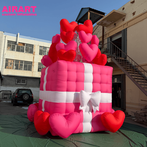 Boîte à fleurs en forme de cœur gonflable sur mesure pour événement d'anniversaire - Product Image 4