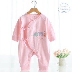 [Personalizzabile] Tutina in Cotone per Neonati Classe A 0-3-6 Mesi, Design a Farfalla Senza Cuciture, Colletto Inclinato con Laccio, Unisex - Product Image 4