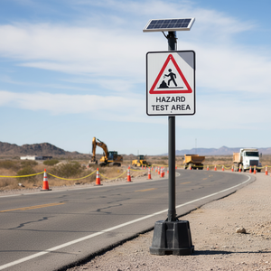 Señal reflectante de aluminio para área de prueba de riesgos, tipo solar, para seguridad vial en carreteras - Product Image 3