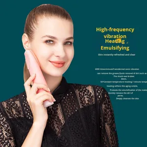 Brosse nettoyante électrique pour le visage, multifonction, compresse chaude pour les yeux, masseur, appareil de nettoyage du visage, appareil de beauté - Product Image 2