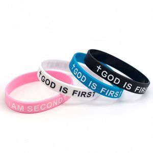 Pulseras de Silicona con Cruz de Jesús, Brazaletes de Goma Inspiradores Religiosos Cristianos para Regalos de Eventos de Iglesia, Hechos con Metal Duradero - Product Image 6