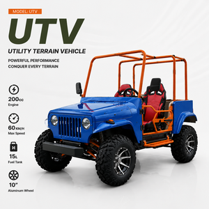 <span class=keywords><strong>Buggy</strong></span> UTV à essence 200cc, roues en aluminium de 10 pouces, frein à disque hydraulique, suspension à airbag, capacité de 300 kg, kart tout-terrain pour adultes - Product Image 1