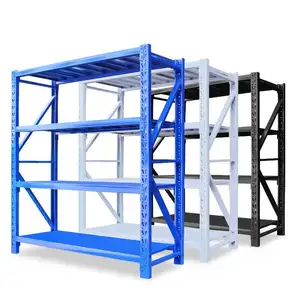 Entrepôt Garage 200kg étagères de rangement empilables à 4 couches en acier facilement détachables à usage moyen