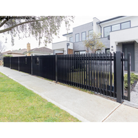 Clôture de sécurité en alliage d'aluminium avec revêtement en poudre, panneaux de clôture de jardin, clôture extérieure, panneau à lames verticales 3D, hauteur personnalisable