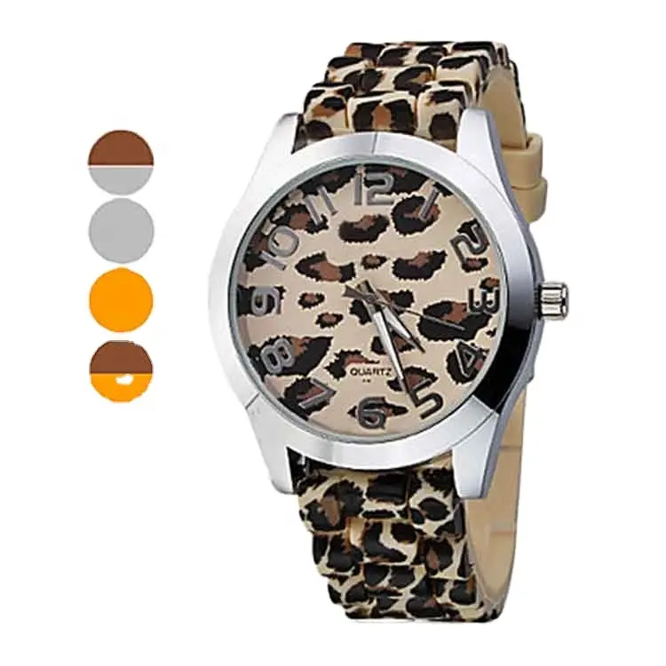 Cool Waterdicht Luipaard Horloge Dame Met Luipaard Wijzerplaat