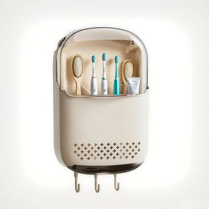 Porte-baguettes mural Cage de cuillères à baguettes drainantes de grande capacité avec prévention de la poussière - Product Image 1