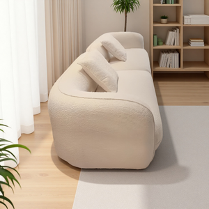 LIJIE 2026 Nouveau Canapé Modulaire en Velours Moderne avec Rembourrage en Mousse, Design Carré, Pieds en Bois, pour Salon - Product Image 4