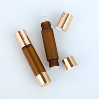 Grosir botol Roll on parfum kaca Amber 10ml kosong kepala ganda