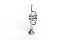 Trompette durable pour enfants, instrument de musique argenté, jouet pour enfants, aucune pile requise - Product Image 3