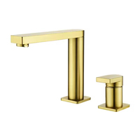 Robinet de lavabo mural de luxe moderne de haute qualité en laiton chromé style cascade, 2 trous, avec capteur tactile en cuivre