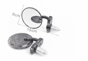 Universel 7/8 "22mm Aile Pliable Miroirs En Aluminium Noir Guidon Fin Rétroviseur Côté Motos Guidon Miroir - Product Image 3