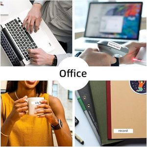 Rubans d'étiquettes compatibles LetraTag pour l'imprimante d'étiquettes thermique Phomemo P12, rubans d'étiquettes en plastique, papier, tissu, blancs - Product Image 4