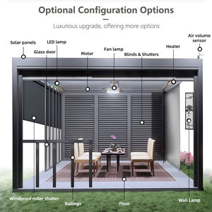 Pergola de jardin motorisée en aluminium <span class=keywords><strong>3x3</strong></span> 3x4 3x6 4x3 4x4 4x6 6x4M, à lames orientables, pour jardin, patio, balcon - Product Image 6