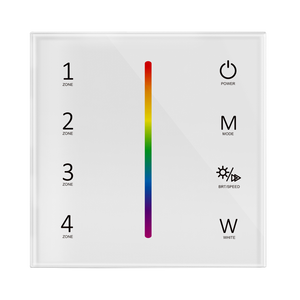 Skydance RF2.4G CCT/RGB/RGBW <span class=keywords><strong>4</strong></span> zonas inalámbrico montado en la pared controlador de panel táctil T21/T22/T24/T25 para iluminación <span class=keywords><strong>Led</strong></span> - Product Image 2