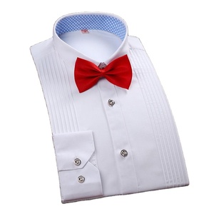 Colletto a maniche lunghe da <span class=keywords><strong>uomo</strong></span> e polsino interno con <span class=keywords><strong>camicia</strong></span> da smoking con pieghe rifilate davanti - Product Image 1