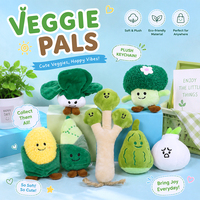 Porte-clés en peluche créatif en forme de légumes (brocoli et ail), pendentif chou, cadeau pour machine à griffes