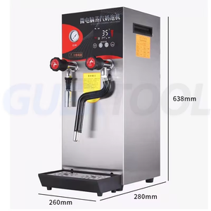 Machine à eau bouillante électrique 12L, mousseur à lait commercial, machine à eau bouillante à vapeur double usage, machine à m - Product Image 5