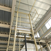 Plateforme élévatrice hydraulique pour marchandises avec rail de guidage, taille personnalisée pour centre logistique et stockage en sous-sol