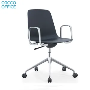Chaise de bureau pivotante en plastique Pp, de grande taille, idéale pour les clients, offre spéciale, nouveau modèle
