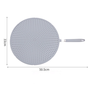 Cubierta redonda antirrespingos de silicona para sartén, accesorio de cocina - Product Image 5