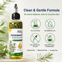 Huile Essentielle de Romarin Pressée à Froid Multi-usages pour la Croissance des Cheveux et les Soins de la Peau 100% Pure Naturelle à Absorption Rapide OEM/ODM Disponible