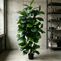 Fast Natürliche Hochzeitsdekoration Künstlicher Geigenblatt-Feigenbaum Blumendekoration Plastik-Kunstbaum Party-Heimdekoration Zubehör