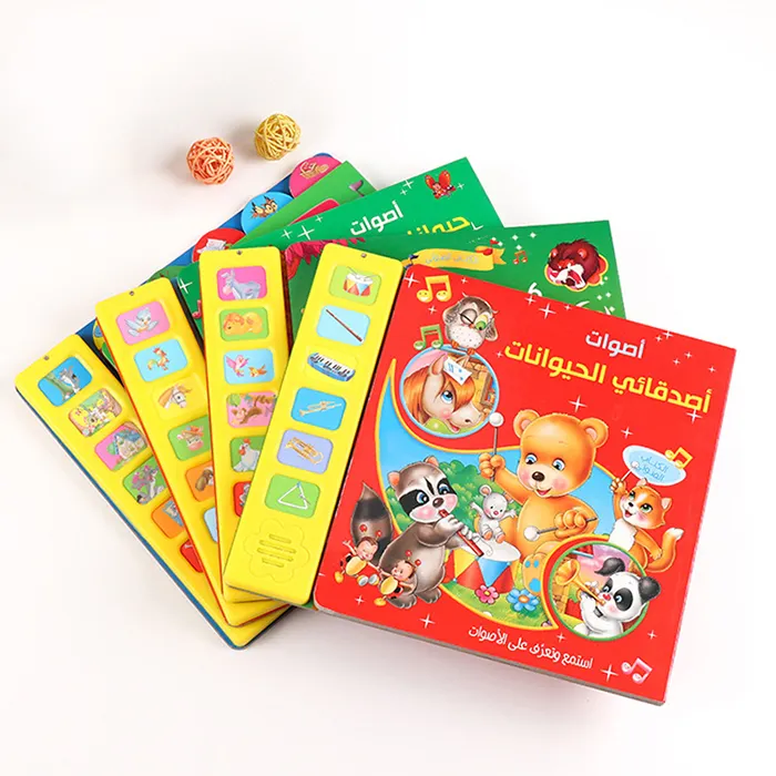 Kids Preschool Eloctoric 3D Educational Arab Learning English Alphabet Letters Baby Talking Magic Story Board Arabic Sound Books