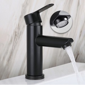 Grifo Monomando Moderno de Acero Inoxidable Negro con Válvula Cerámica para Calentador de Agua, Accesorios para Lavabo de Baño Exterior - Product Image 3