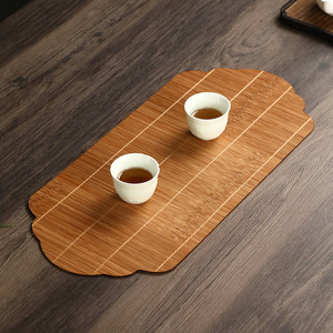 Bamboo Silk Tea Mat Printed Zen Style Tea Ceremony Accessories Dry Brewing Mat <b>Table</b> <b>Runner</b> Anji China Origin - Product Image 4