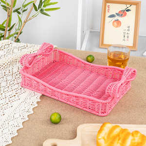 <span class=keywords><strong>Cesta</strong></span> de Almacenamiento Tejida de Plástico PE para Decoración del Hogar, Linda <span class=keywords><strong>Cesta</strong></span> Rosa con Lazo Grande para Niñas, para Guardar Bocadillos <span class=keywords><strong>y</strong></span> Juguetes Diversos, <span class=keywords><strong>Navidad</strong></span> - Product Image 3