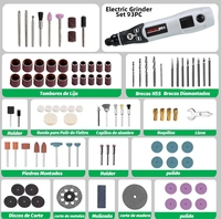 Mini-meuleuse JANGKLIFE à 3 vitesses variables, outil rotatif sans fil avec kit d'accessoires de 70 pièces+, léger, alimenté par batterie, pour le bricolage
