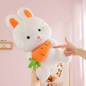 Odm חמוד גזר ארנב חתונה לזרוק סמרטוט בובה מכונת לתפוס כותנה בד פוליאסטר שטף הקלה הלחץ pp כותנה - Product Image 4