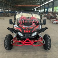 Kart à pédales automatique 4 roues 200cc, moteur à essence refroidi par eau, double siège, tout-terrain, buggy des dunes